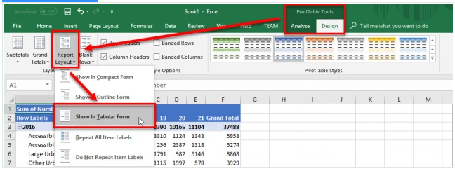 Report layout