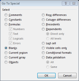 Special dialog
