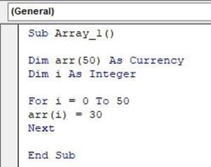 assigning values to array