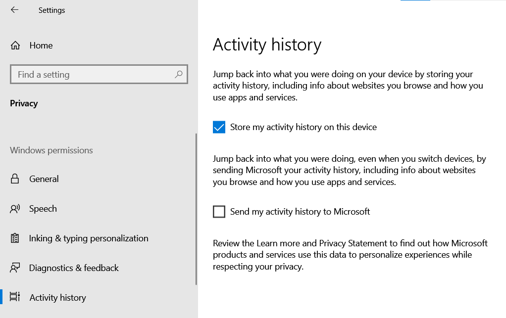 Turning-off-activity-history
