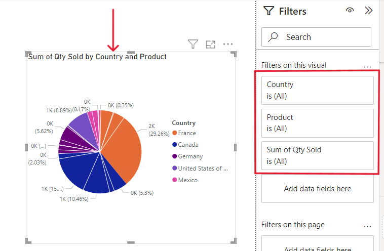 How to add Power BI Filter to a Visual