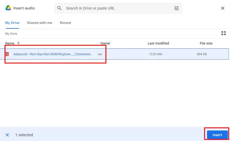 Add Audio in Google Slides