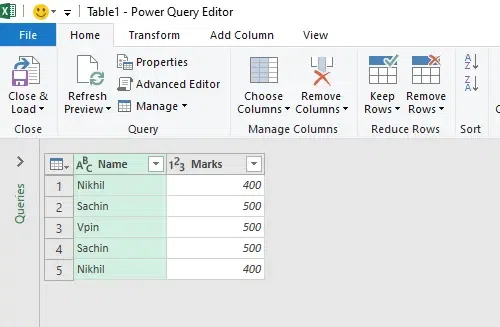 Remove Duplicates in Excel
