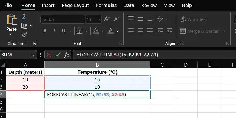 Use-FORECAST-LINEAR