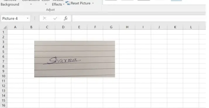 How to Add a Signature in Excel