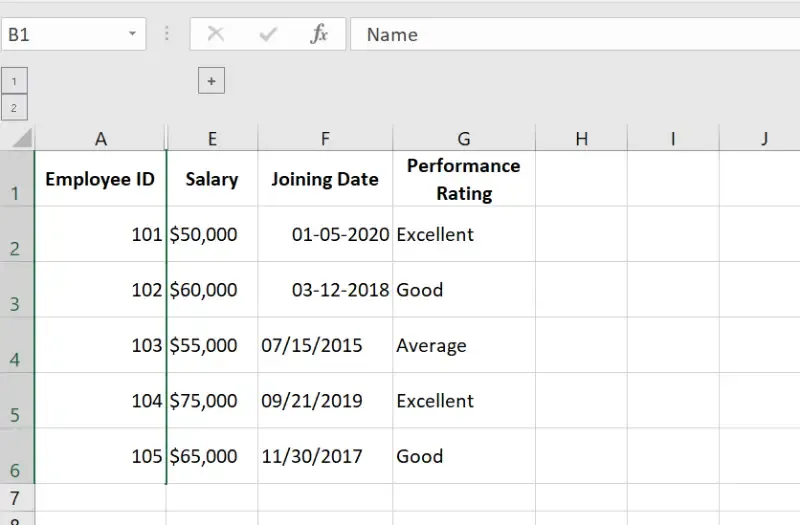 How to Group Columns in Excel