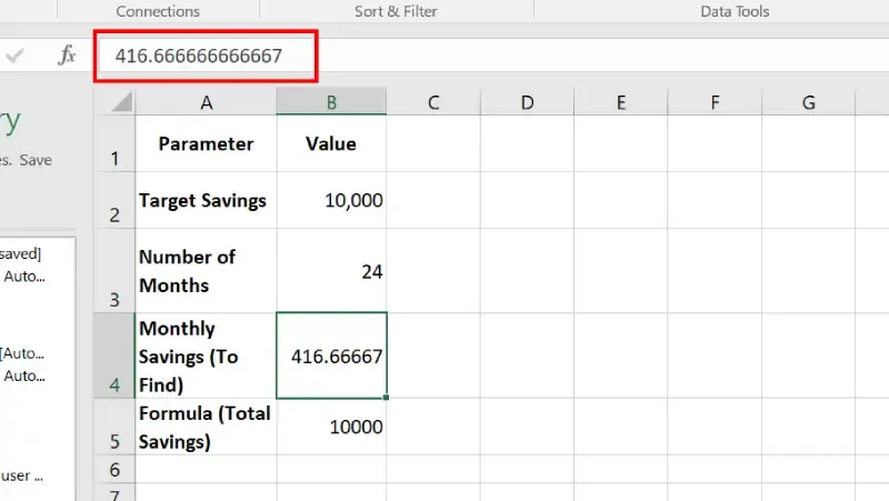 Use Goal Seek in Excel