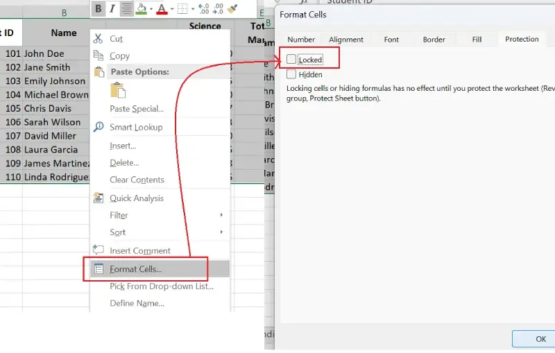 Lock Cells In Excel