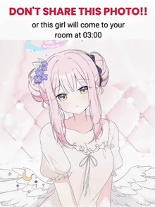 a drawing of a girl with the words " do n't share this photo " on the bottom