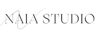 a black and white logo for the naia studio