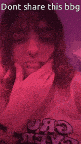 a pink background with the words dont share this bbg