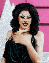 a picture of a drag queen with t4ycb tumblr in the corner