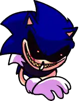a cartoon drawing of a sonic the hedgehog with a big smile on his face and teeth .
