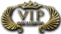 a logo that says vip exclusive with a crown