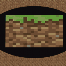 a face mask with a minecraft block and grass design on it