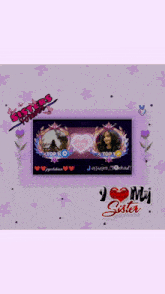 a poster that says sisters forever and i love my sister