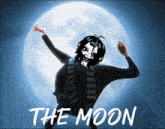 a poster for the movie the moon features a cartoon character