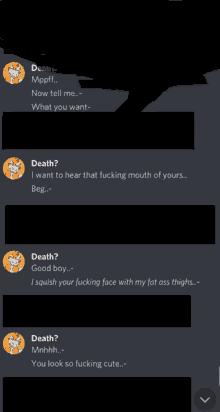 a screenshot of a discord conversation with death
