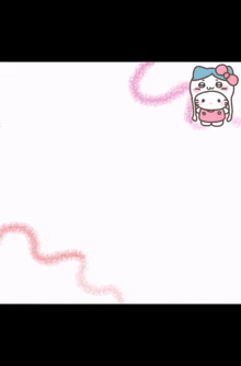 a picture of a hello kitty wearing a hat with the words ban nho co nho minh hong written on it