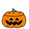 a cartoon pumpkin with a mask on it .