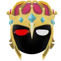 a cartoon drawing of a king 's helmet with a crown on it