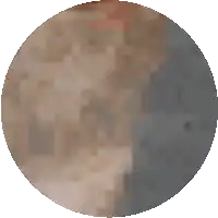 a pixelated image of a circle with a few squares in it