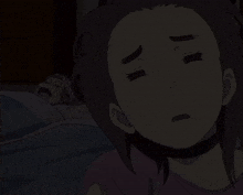 a girl with a choker on her neck is looking up at something in the dark