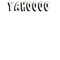 a blue and white penguin with the words yahoo on the top