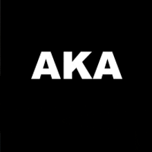 a black background with the word aka in white letters