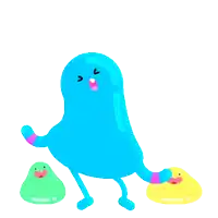 a cartoon character says fantastic while standing next to two other cartoon characters