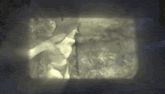 a black and white photo of a woman in a bathing suit is being projected on a screen .