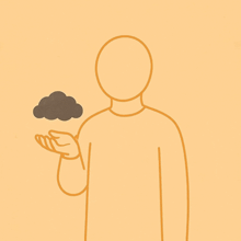 a drawing of a man holding a cloud in his hand with the words world economic quorum behind him