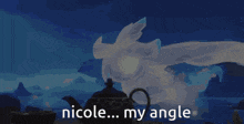 nicole my angle is written next to a teapot and a rabbit