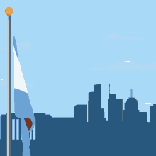 an illustration of a flag with the date 20 de jun on the bottom