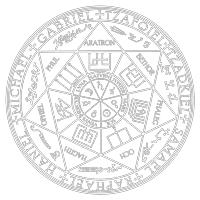 a drawing of a circle with the name gabriel written on it