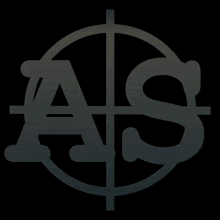 a black and white logo with the letters a and s