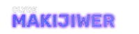 a logo that says clyde makijiwer in purple letters