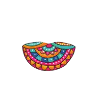 a colorful drawing of a candle with the words stay lit & curry on below it