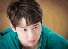 a close up of a person 's face with the words " give you my galaxy " on the bottom right