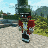 a minecraft character with the name captainsparklez on the bottom