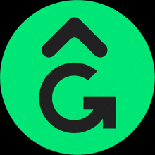 a green circle with the letter g and an arrow pointing up