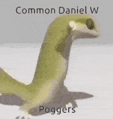 a lizard with the words common daniel w poggers written on it