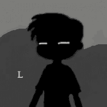 a silhouette of a boy with a heart on his chest and the words limbo love on the bottom