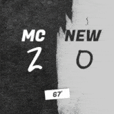 a black and white poster with the words mc new 2.0