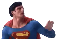 a pixelated image of a man in a superman suit