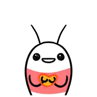 a cartoon drawing of a pink heart with a smiling face