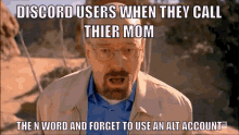 a meme about discord users when they call thier mom shows a man with glasses and a beard