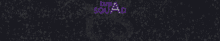 a purple and white sign that says squad on it