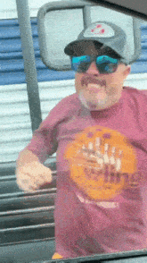 a man wearing sunglasses and a shirt that says bowling is dancing