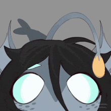 a drawing of a cartoon character with a gray background and a watermark that starts with the letter s